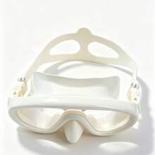 Adult Tempered Glass Snorkel Diving Mask, Waterproof Silicone Seal Swimming Goggles, Suitable For Snorkeling And Freediving - White - View 3
