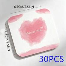 1 Set (30pcs) Handmade Nail Art Display Cards, Press-Type Nail Art Storage Display Cards, DIY Nail Art Black Border Heart-Shaped Sample Display Cards, Nail Art Training Tools - Multicolor - View 6