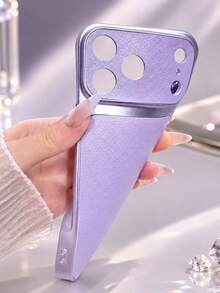 MewTrek Luxury Litchi Texture PU Leather Phone Case, Magnetic Ring Design, Large Camera Cutout, Full Coverage Shockproof Anti-Drop Protective Case Compatible With Iphone, Compatible With Samsung Galaxy Honor, Compatible With Xiaomi Reno MOTO - Purple - View 4