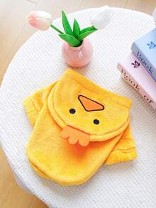 PETCIRCLE 1PC Pet Clothes Small Dog Puppy Cat Cute Autumn/Winter Lightweight Breathable Soft Fabric Plush Short Transform Costume - Little Duck - Yellow - View 3
