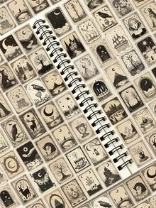 50 قطعة، ملصقات بطاقات تاروت قوطية، لوازم ألبوم الصور، ملصقات بتصميم إبداعي وجمالي، ملصقات زخرفية مقاومة للماء، مناسبة لأغطية الهواتف المحمولة، الأجهزة اللوحية، الهواتف المحمولة، أجهزة الكمبيوتر المحمولة، الحقائب، السيارات، الدفاتر، الخوذات، الجيتار، ألواح التزلج، أجهزة الكمبيوتر - 50 قطعة - مشاهدة 1