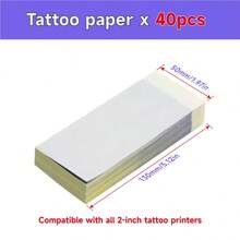 [Tattoo Transfer Paper] 2" Tattoo Transfer Paper, Compatible With C50 Printers, 130Mm/5.12In, 50Mm/1.97In, Multiple Ways To Combine, Skin-Friendly, Transfers Clearly, And Saves Paper For Small Designs - View 2