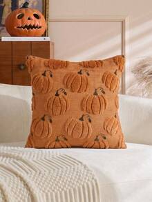 1pc Halloween Pumpkin Ghost Embroidered Pillow Case, Home Living Room Bedroom Sofa Decorative Cushion Cover - Multicolor - View 11