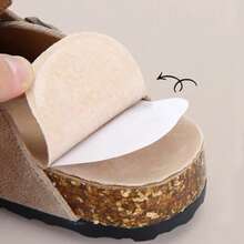 2pcs Soft Ultra-Thin Breathable Self-Adhesive Anti-Slip Sweat-Absorbing Insoles Suitable For High Heels, Sandals, Shoes - Beige - View 4