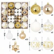 1 Set Christmas Ornament Balls Gift Box Set, Creative Painted Christmas Baubles, Christmas Tree Hanging Decorations, Xmas Party & Home Decor, Ideal Holiday Gift For Family And Friends Christmas Gathering - one-size - View 4