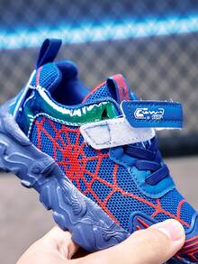 1 Pair Comfortable Fashion Lightweight Breathable Baby & Kids Sports Shoes With Easy-On/Off Strap Design, Suitable For Indoor/Outdoor All-Season Wear - Blue - View 7