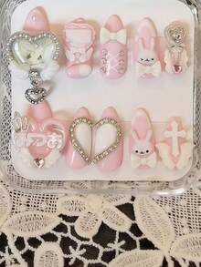 Japanese Style DIY 1pc Silicone Nail Art Mold, Includes Japanese Numbers, Letters And Brand 3D Accessories Nail Art Mold - Clear - View 7