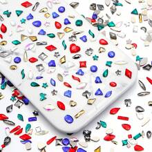 50pcs/Pack Irregular Flat Back Rhinestones, Nail Art, Hair Accessories, Earring Making DIY Rhinestone Decor - Irregular Rhinestones - View 3