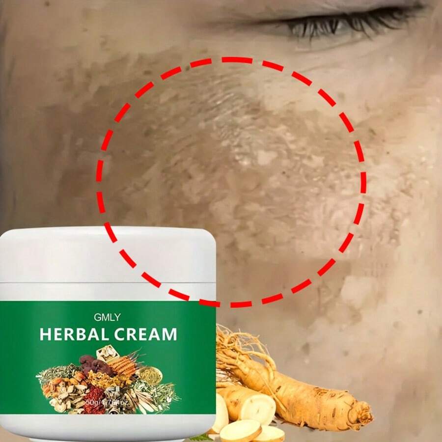 Herbal Face Cream - Alcohol-Free, Brightening & Firming Face Moisturizer With Plant-Based Formula, Non-Greasy Hydration For All Light Beige Types (Sensitive, Dry, Oily, Combination) - Suitable For Daily & Special Events - Men & Women, Daily Skincare - 50g - View 1