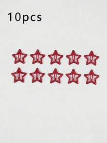 20/10/1pc Women's Glowing Red Star Hair Clips, Hair Accessories Including Bangs Clips, Glowing Hair Clips Claw Clips For Concerts And Parties - Multicolor - View 11