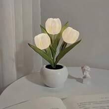 3pcs Tulip Lamp, LED Artificial Flower Bedside Lamp, USB Powered Flower Bouquet, Romantic Atmosphere Light For Bedroom, Suitable For Bedroom, Birthday Gift, Home Decor - 1 - View 6