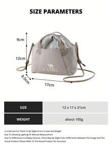 CAMEL CROWN 中性輕便斜跨胸包，休閒單肩背包，適合工作與戶外旅行 - 卡其色 - 查看 5