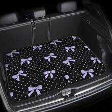1pc Polka Dot Pink Bow Design Car Trunk Mat - All-Weather Cargo Liner With Fashionable Pink Bow Design, Easy-To-Clean Interior Protection, Suitable For Most Vehicles, Perfect For Valentine's Day, Mother's Day Gifts - Polka Dot Bow - View 6