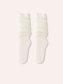 1 Pair Women's Vertical Striped Over-The-Knee Socks, High Elasticity Non-Constricting, Suitable For Daily Wear And Matching With Boots - Multicolor - View 9