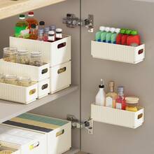 1/2/4Pcs Cabinet Folding Storage Rack, Wall Mounted Non Perforated Foldable Plastic Storage Box, Multifunctional Seasoning Bottle Cling Film Storage Shelf, Sink Sponge Holder, Space-Saving, Kitchen Accessories,Household Organization Stroage - Multicolor - View 4
