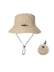 1pc Waterproof Outdoor Hat, Foldable Storage Thin Bucket Hat, Unisex Sun Hat, UV Protection Fishing Hat, Beach Travel Use - A - View 10