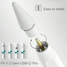 Paket 6/8/9/10 Ujung Pengganti Apple Pencil, Ujung Pengganti yang Kompatibel dengan Apple Pencil Generasi ke-1 dan ke-2, Kontrol Presisi, Ujung Pengganti Aneka Warna, Tidak Mudah Aus, Sensasi Menulis Seperti Pena - MultiWarna - View 6