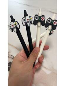5pcs Creative Ballpoint Pens, Game Controller Sticker, Neutral Pen, Student Gift Pen, School Supplies, Suitable For Students, Adults, Teachers, Creative Gift, Writing Pen, Marker Pen, Medium Tip, Learning Supplies, Back To School Stationery - one-size - View 12