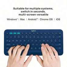 Logitech K380 Bluetooth Wireless Keyboard, Efficient Office Work Anywhere, Multi-Device One-Click Switching, Ultra-Thin Portable, Compatible With IPad, Tablet, Laptop, Phone - View 2