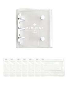 Portable Pill Storage Book/Package Set With 7 Medication Bags And Writable Labels, Suitable For Supplements And Small Daily Items, For Home, Travel, Camping And Elderly/Patient Care, Thoughtful Gift For Christmas And Thanksgiving, Essential Medical Accessory For On-The-Go Users, Dorm And Back To School Must-Have - Multicolor - View 14