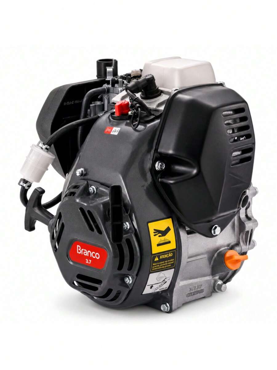 Motor Gasolina Branco B4T-3.7 3,7CV 121cc 4 Tempos Part. Manual Compactador - Preto - Visão 1