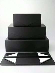 Gift Box With Lid (3 Sizes) - Luxury Empty Gift Box, Suitable For Weddings, Bridesmaids, Groomsmen Proposals, Birthday Parties, Christmas, Halloween, Graduation Ceremonies And Other Occasions - Multicolor - View 4