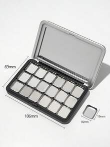 Beautizon Nailartlab 18-Compartment Magnetic Alloy Makeup Organizer With Mirror – Suitable For Blush, Eyeshadow, And Gel Polish - Multicolor - View 4
