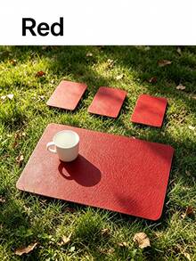 4/8/12/16pcs Rectangular Faux Leather Placemats, Waterproof Oil-Resistant Wipeable PVC Table Mats, Soft Rollable Heat-Insulating Dining Table Decor, Multiple Colors, Suitable For Home, Hotel, Western Restaurant And Outdoor Use - Multicolor - View 5