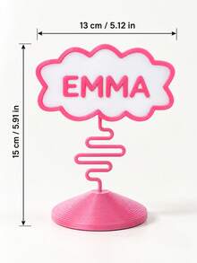 1/3/5/10pcs Customized 3D Printed Desktop Party Place Cards / Name Plates, Personalized Party Table Decor Place Cards With Wave/Cloud Border, Self-Standing Desktop Display, Suitable For Birthday Celebrations, Party Gifts And Banquet Events, Customizable Table Seat Markers, Exquisite Photography Props For Party Scene Decoration And Table Setting - Multicolor - View 7