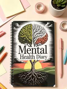 Christmas Spiral Bound Notebook 2026 Newest Model, Exquisite Cover Brain Tree Pattern, Mental Health Diary, Learning Record Planner - A - View 11