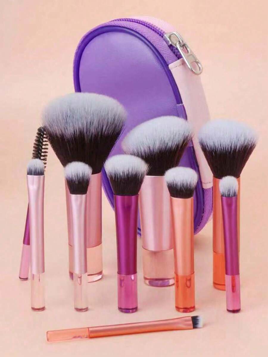 Multi-Color Travel Portable Eyeshadow Brush Makeup Brush - Multicolor - View 1