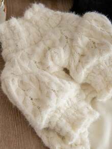 1pc White Puff Sleeve Fluffy Lace Pet Top Suitable For Cats And Dogs, Suitable For Winter - White - View 4
