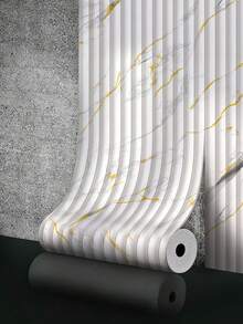1 Roll Matte Marble Pattern Faux Tile Wall Sticker, Self-Adhesive Waterproof Moisture-Proof Background Wall Decor Panel, Self-Adhesive Aluminum Plastic Board DIY Marble Pattern Wall Sticker For Living Room, Bathroom, Bedroom Wall Renovation Wallpaper - Multicolor - View 15