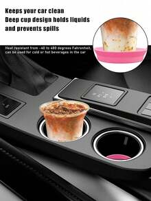 Universal Auto Cup Holder Pads 1/2PCS, Flexible Silicone Recessed Drink Coasters, Anti-Slip Cup Mats, Daily Vehicle Interior Decorative Supplies - Type a - View 11