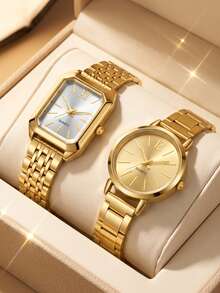 4/2pcs Women's Quartz Watch Mixed Set, Elegant Fashion Luxury Minimalist Dial Design For Daily Wear, Decoration Or Various Festival Gifts - Multicolor - View 7