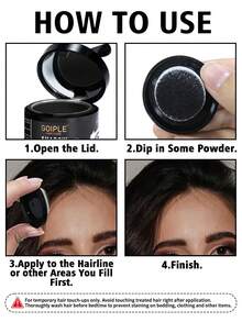 GOIPLE 0.18oz/5g Hairline Powder Waterproof Instant Coverage For Bald Spots, Forehead, Filling Sparse Areas, Hairline Shadow Powder, Includes Mini Mirror, Sponge Puff - Gold - View 9