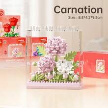 9-Piece Micro-Particle Eternal Building Block Flower With High-Transparency Acrylic Glass Cover, Multiple Flower Styles Stackable As Decor, ABS Resin Material, Creative DIY Handmade Assembly Toy, Educational Stress-Relief Puzzle Decor, Suitable For Desk Decor, Study Room Atmosphere Decor, Christmas, Halloween, Holiday Toy Gift, Decoration, Commemoration, Eid, National Day, Party And Other Festival Gift Recommendation - Multicolor - View 15