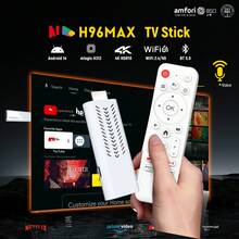 H96 MAX Android 14.0 TV Stick ATV Quad-Core WiFi6 2.4G/5.8Ghz BT5.0 4K AV1 Ultra HD Voice Control Smart Home Player - White - View 1