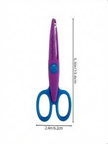1/4/5/10pcs Handmade Scissors Set, Wavy Edge Paper Cutting Scissors, Multi-Functional Scissors, Paper Crafting, Cute Wavy Edge Scissors, Scissors Set, Asymmetrical Scissors, Handmade Design, Perfect For Creative Crafts, Home And School Use - Scissors - View 2
