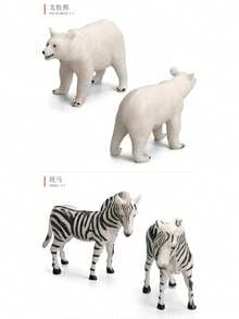 12pcs Simulation Animal Figure,Mini Wild Animal Model Toy,Education Science Teaching Toy, And Learning Toy,Tiger,Elephant,Lion - Multicolor - View 10