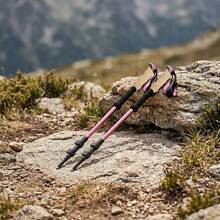 SENDERPICK Adjustable Trekking Poles Lightweight Hiking Sticks Hiking Poles - Pink - View 8