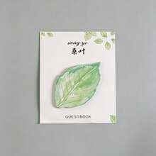 Realistic Leaf Shaped Sticky Notes, Maple, Ginkgo, Mulberry, Watercolor Blue Leaf, 4 Styles Combination, Fresh Watercolor Leaf Design, Reusable Sticky Notes, Student Planner Decoration, Memo, Note Taking - one-size - View 13