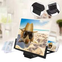 1PC 14In Mobile Phone Screen Amplifier 3D Magnifying Glass Stand Magnifier HD Vid - White - View 7