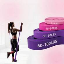 11pcs Gradient Color Fitness Resistance Bands Strength Training Rehabilitation Stretching Glute & Leg Workout Elastic Loops/Door/Handle - Multicolor - View 7