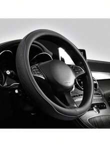 1pc Universal PU Leather Car Steering Wheel Cover, Anti-Slip Breathable Diamond Pattern Steering Wheel Protector, Highly Attractive Women's Car Interior Decor Accessory - Multicolor - View 8