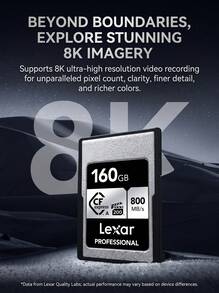 Kartu Memori Lexar Professional CFexpress Silver Tipe A 160GB 320GB Kecepatan Baca 800MB/S VPG200 Penyimpanan Berkinerja Tinggi untuk Kamera Camcorder - View 3