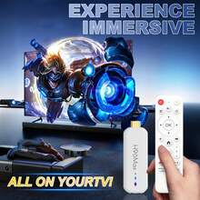 Stick TV Android 14 Smart Control Baru, Kontrol Suara, 4K Ultra HD, RAM 2GB ROM 16GB, Chip AllWinner 64-Bit, USB Type-C 3D, Wi-Fi 6 Dual-Band 2.4/5GHz, Wireless 5.0, Antarmuka Kontrol Cerdas, Port Mini USB - Hitam - View 4