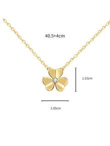 1 buah Kalung Liontin Daun Semanggi Keberuntungan Perak Sterling S925 dengan Suasana Lembut dan Mengkilap, Desain Unik, Rantai Tulang Selangka Minimalis Elegan yang Indah, Serbaguna untuk Sehari-hari, Kencan, Perjalanan, Liburan, Hadiah Aksesori yang Dipersonalisasi untuk Pacar, Sahabat - Semanggi - View 6
