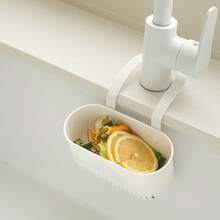 Adjustable Hanging Sink Storage Basket - Space-Saving Sponge, Brush And Cleaning Tool Drainage Rack, Multi-Compartment Design Durable Plastic, Ergonomic Faucet Storage Hook, Kitchen Sink Organizer, Sturdy Structure - Multicolor - View 9