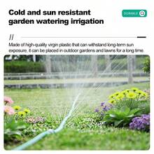 1套澆水噴嘴與滲水軟管，地面滲水花園軟管可節水70%，適用於花園花床，亦適用於公園綠帶、城市綠帶、種植田地等，可用於澆水與灌溉 - 彩色 - 查看 5